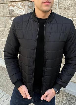 Мужская куртка демисезонная весенняя осенняя jacket до 0*с серая бомбер мужской утепленный4 фото