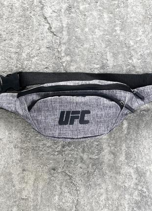 Бананка поясна ufc чоловіча жіноча темно-сіра сумка через плече спортивна юфс5 фото