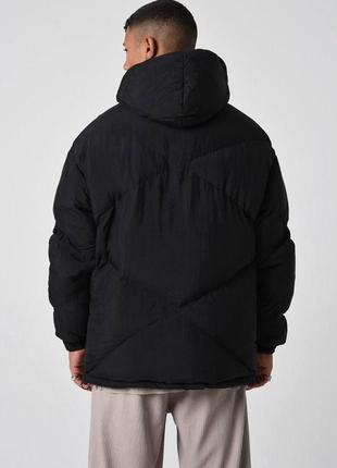 Куртка мужская зимняя дутая wins короткая черная | пуховик мужской зимний до -25*с3 фото