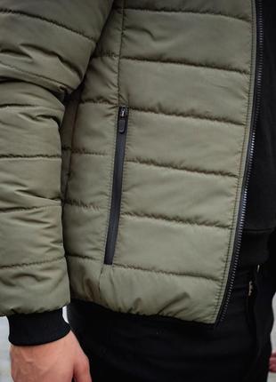 Куртка мужская демисезонная осенняя весенняя до 0*с povezlo хаки утепленная бомбер мужской5 фото