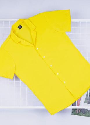 Рубашка мужская с коротким рукавом летняя dejavu оливковая  мужская рубашка софт на лето2 фото