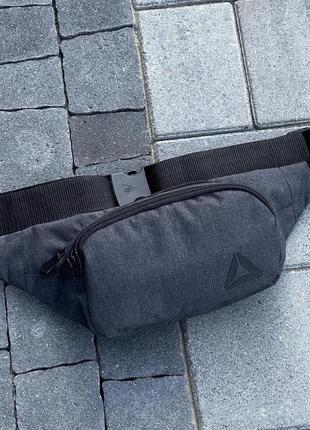 Бананка чоловіча жіноча reebok темно-сіра сумка через плече рибок сумка на пояс молодіжна5 фото