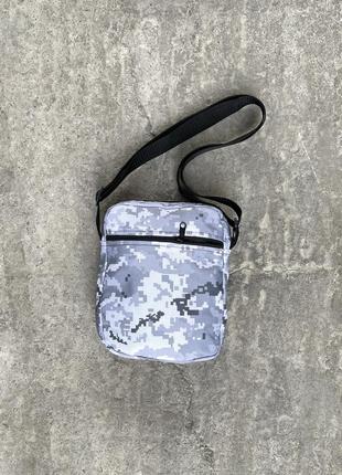 Барсетка мужская камуфляжная taktic хаки камуфляж пиксель сумка через плечо мессенджер тканевый милитари6 фото