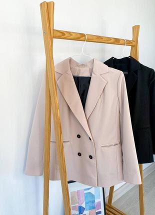 Пиджак женский прямого кроя luyo черный женский жакет классический деловой двубортный10 фото