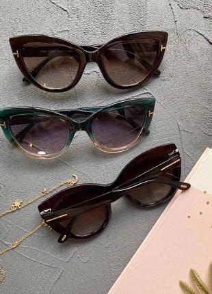 Окуляри жіночого сонця захисні tom ford - очки жіночі від сонця сонячні окуляри бабки