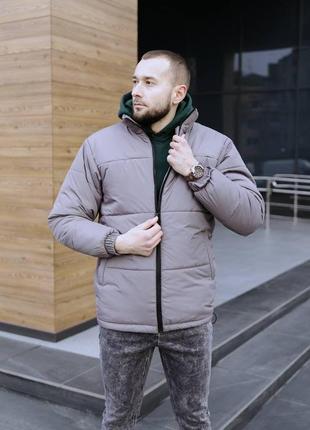Куртка мужская зимняя удлиненная emmy до -15°с серая | пуховик мужской зимний теплый2 фото