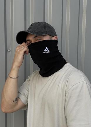 Бафф мужской зимний adidas флисовый черный шарф-труба адидас унисекс утепленный1 фото