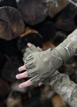 Тактические перчатки беспалые зсу защитные мужские tactik хаки перчатки без пальцев...