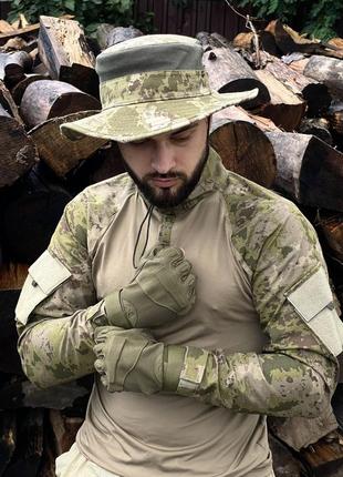 Тактические перчатки беспалые зсу защитные мужские tactik хаки перчатки без пальцев...