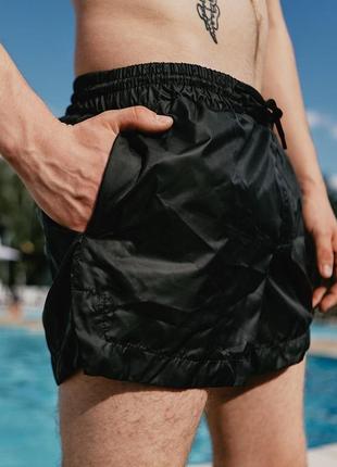 Плавки шорти чоловічі classic чорні плавальні шорти літні плавки чоловічі із сіткою3 фото