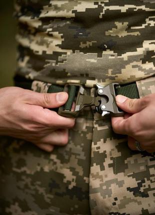 Ремень тактический металлический поясной int хаки  мужской ремень на пояс военный армейский зсу1 фото