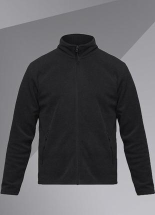 Кофта флисовая мужская full zip теплая черная | толстовка зимняя на флисе демисезонная люкс качества1 фото