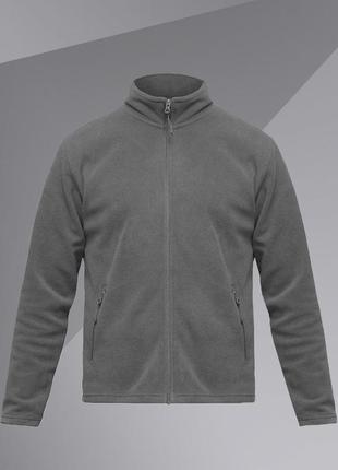 Кофта флисовая мужская full zip теплая черная | толстовка зимняя на флисе демисезонная люкс качества2 фото