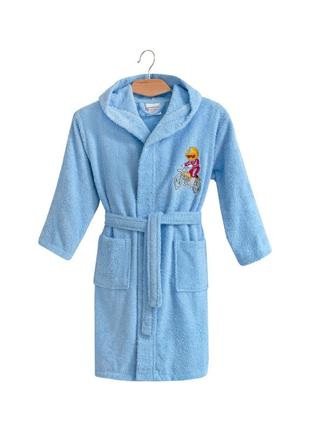Халат детский lotus - train moto голубой