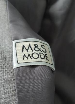 Серый блейзер в полоску m&amp;s mode4 фото