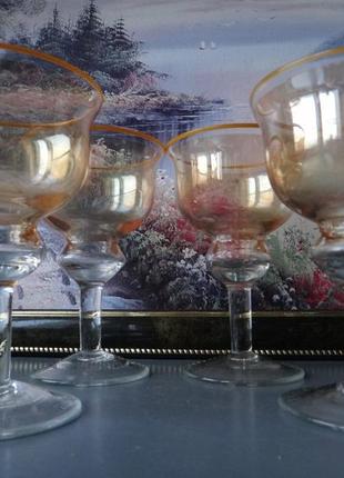 Фужеры, 4шт, цветное стекло