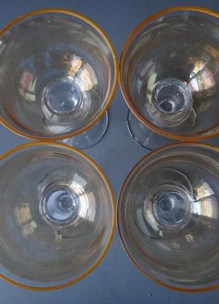 Фужеры, 4шт, цветное стекло