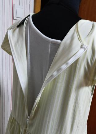 Нежеое длинное летнее полосатое платье,натуральное платье в полоску7 фото