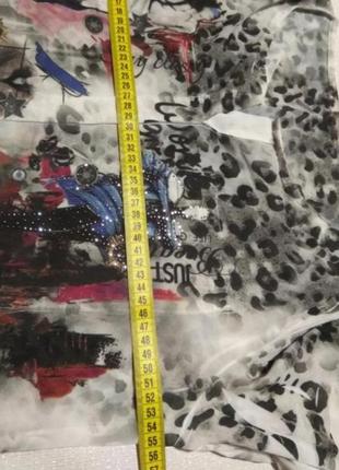 Шифоновая блуза леопардовый принт с рукавом 3/47 фото