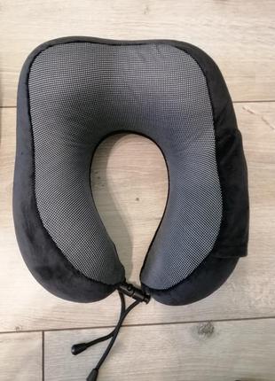 Дорожня подушка, подушка для подорожей ортопедична з ефектом пам'яті5 фото