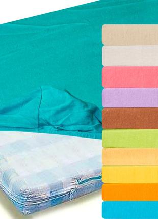 Простынь трикотажная на резинке 100х200см zastelli