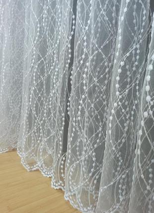 Тюль фатиновая белая