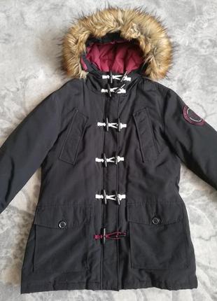 Стильная зимняя чёреая куртка3 фото