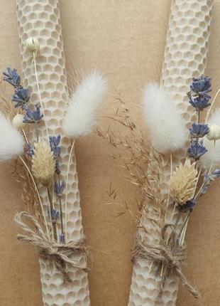 Венчальные свечи из натурального воща bbee candles