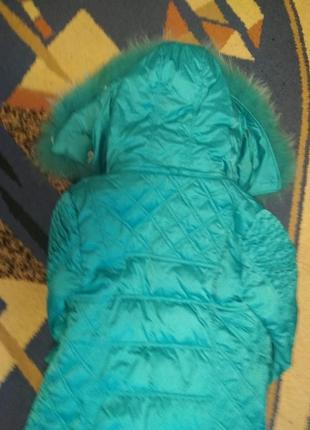 Натуральный пуховик, курточка, куртка рр 42-44, натур мех3 фото
