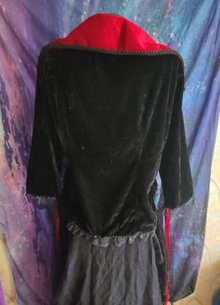 Готическая вампирская бархатная велюровая блузка3 фото