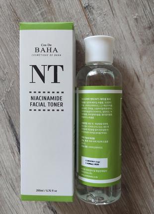 Тонер с ниацинамидом и пантенолом cos de baha niacinamide facial toner2 фото