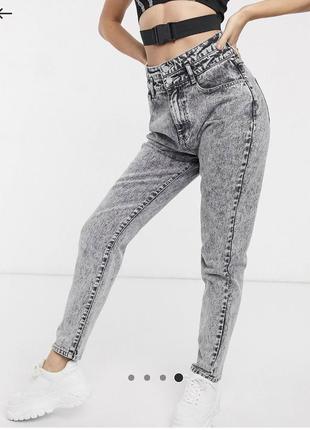 Джинси missguided mom jeans in grey