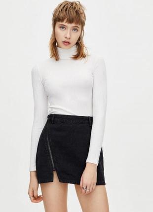 Юбка мини с замком pull &amp; bear роз.м4 фото