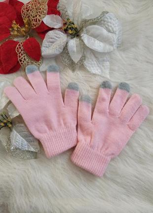 Рожеві рукавички для дівчинки