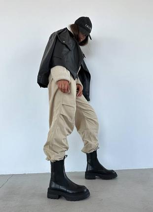 Челсі натуральна шкіра чорні бежеві замша осінь зима