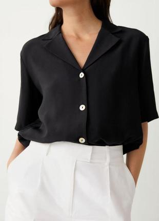 Рубашка блуза блузка с воротником и пуговицами в стиле old money &amp; other stories