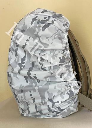 Чохол на рюкзак, дощовик на армійський рюкзак,  зимовий камуфляж2 фото