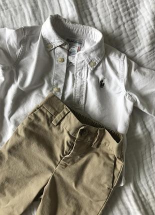 Рубашка с брюками комплект от ralph lauren 6 мес