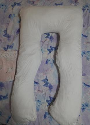 Подушка для беременных billerbeck п-образная эргономичная  77x140 белая с наволочкой2 фото