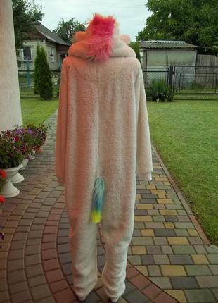 ( 48 / 50  р ) единорог женская флисовая пижама кигуруми б /у5 фото