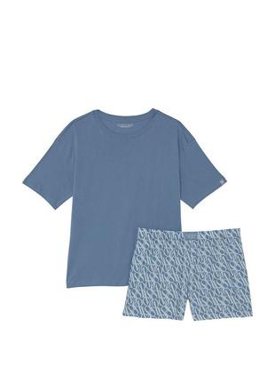 Хлопковая короткая пижама с футболкой-джама. victoria’s secret. оригинал 🇺🇸3 фото
