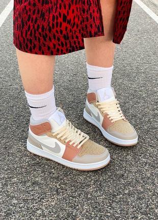 Кроссовки nike air jordan 1 retro high grey brown 36-41