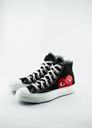 Топ • женские, высокие кеды converse x comme des garcons play