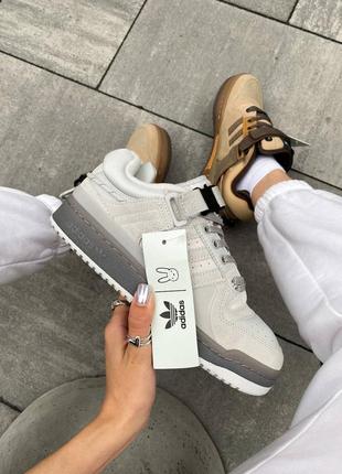 Кроссовки adidas forum low x bad bunny grey