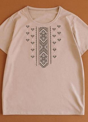 Футболка женская с вышивкой, xs- 3xl