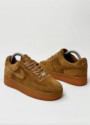 Кроссовки nike air force (замша) camel color4 фото