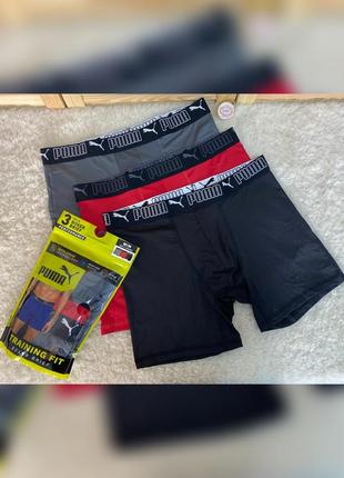 Мужские трусы боксерки training fit drycell puma серые черные красные оригинал пума