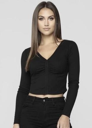 Топ лонг с v-образным вырезом от bikbok