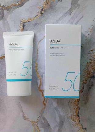 Missha all-around safe block aqua sun spf50+ pa++++ 50ml1 фото