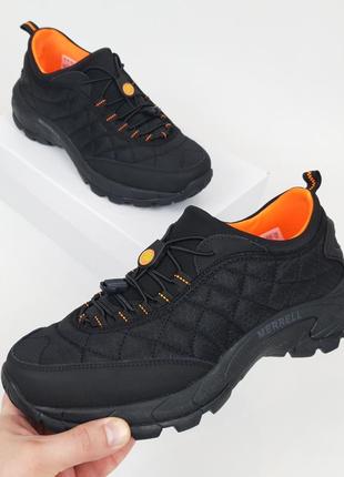 Термо кроссовки мужские черные с оранжевым merrell ice cup black orange. термоботинки мужские мерелл5 фото
